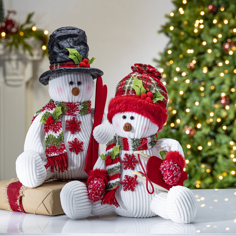 New Plush Holiday Snowmen, Set outlet of 2